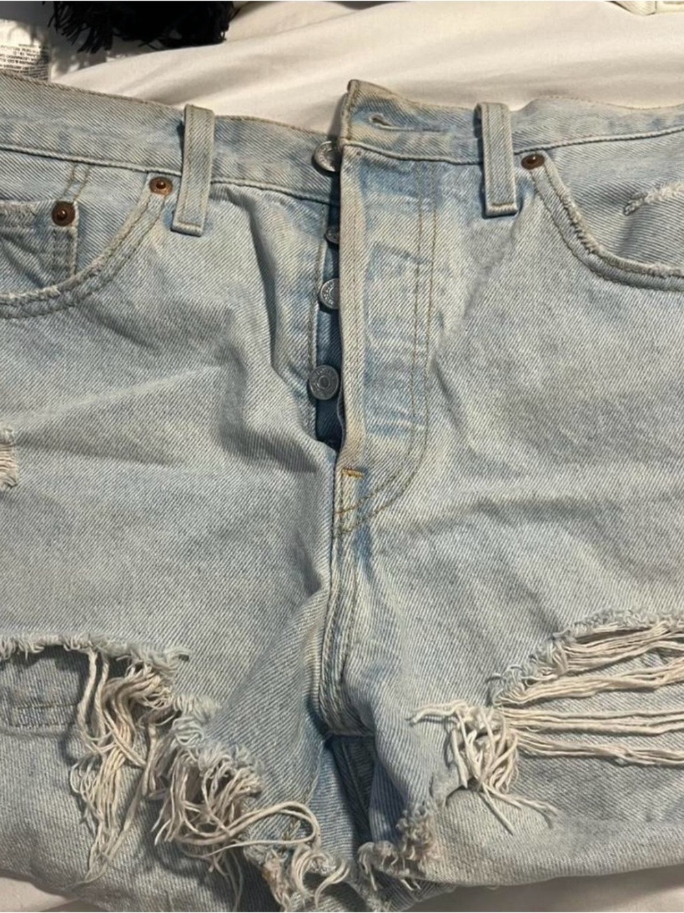 Light Wash women’s Distressed Denim Jeans Shorts